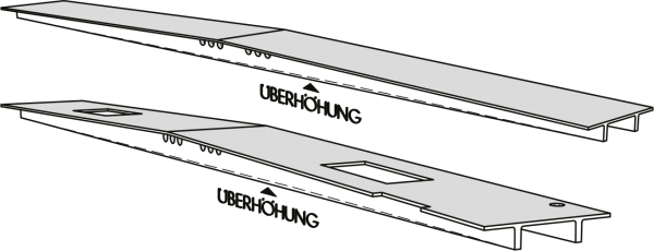 Dachelement vorgespannt