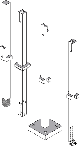 Stahlbetonstützen eckig